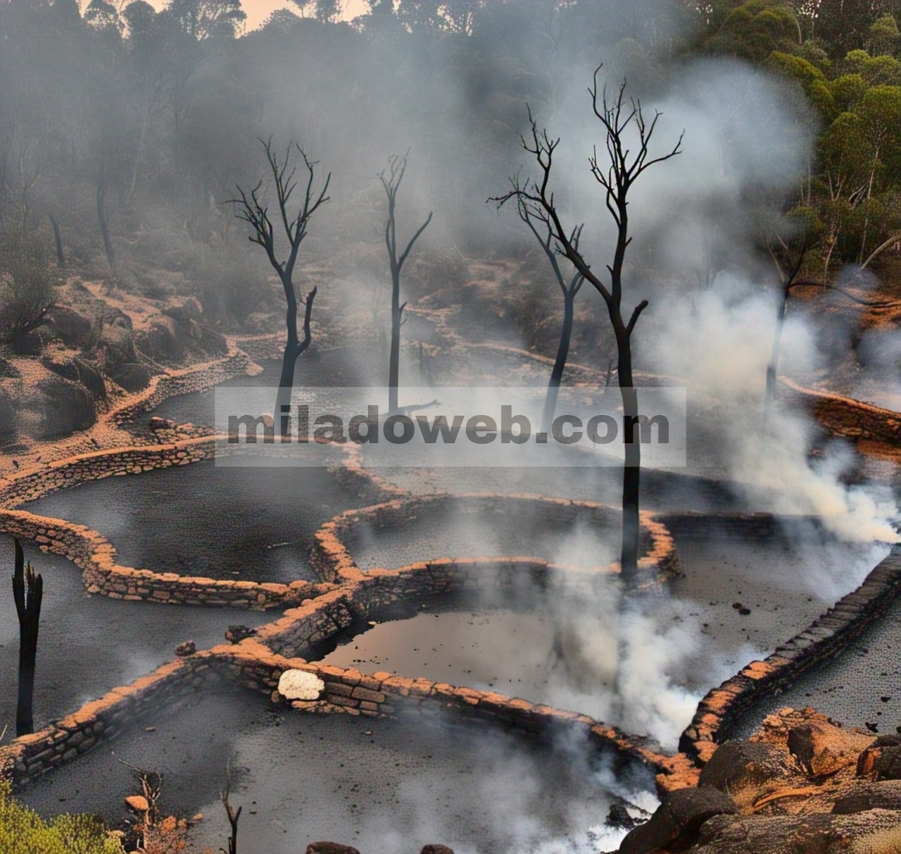 Kebakaran Hutan Mengungkap Sistem Akuakultur Aborigin Kuno
