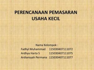 Pemasaran Usaha Kecil